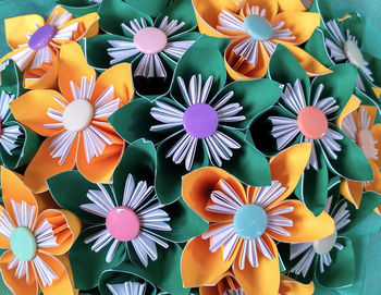 Full frame shot of multi colored flowers