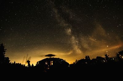 Low angle view of stars in sky