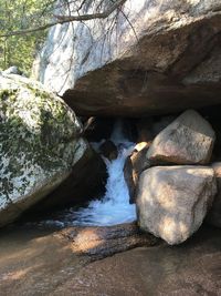 Rock formation in water