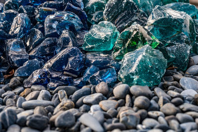 Close-up of stones on rocks