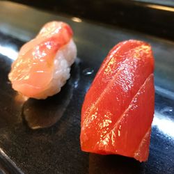 Close-up of sushi on plate