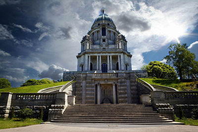 Low angle view of building against sky