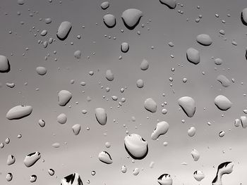 Full frame shot of wet glass window