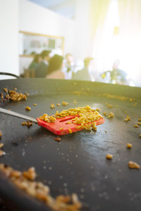 Close-up of fish on table