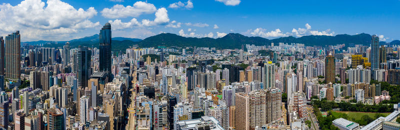 Panoramic view of city against sky