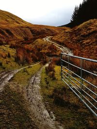 Scenic view of mountain against sky