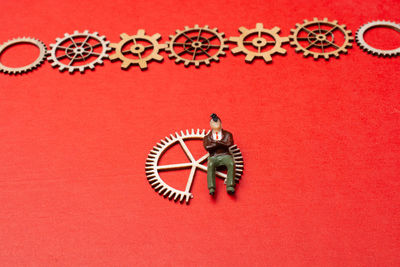 Close-up of clock on wall
