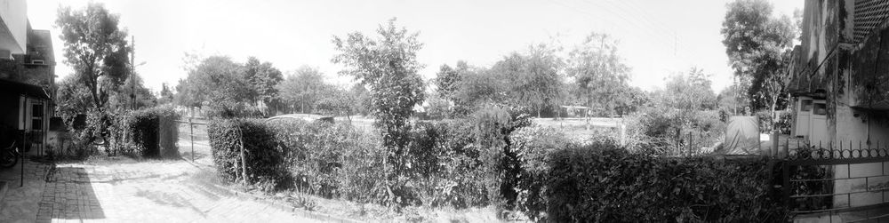 View of built structure with trees in background