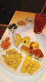 Close-up of served food