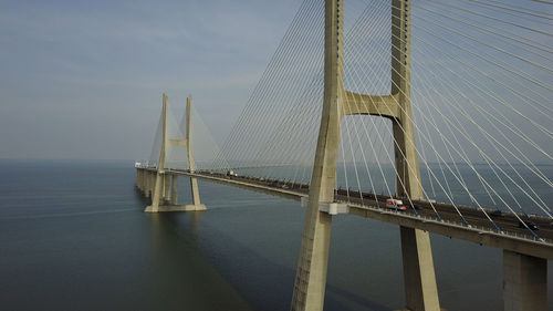 View of suspension bridge