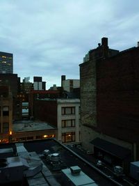 Buildings at sunset