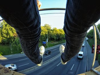 People walking on road