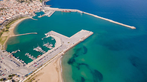 High angle view of swimming pool