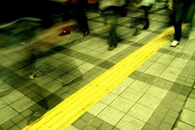 Close-up of tiled floor