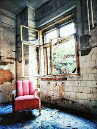 Interior of abandoned house