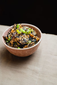 Close-up of food in bowl on table