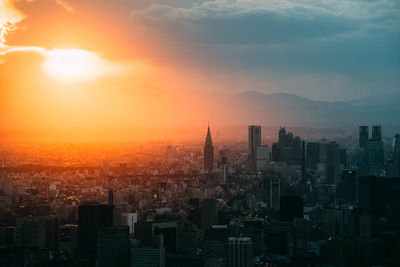 Cityscape at sunset