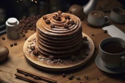 Close-up of food on table