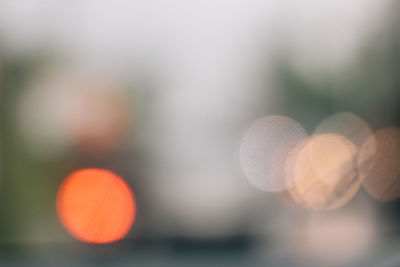 Defocused image of lights