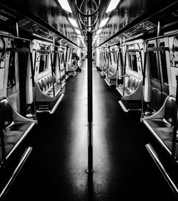 Empty seats in train