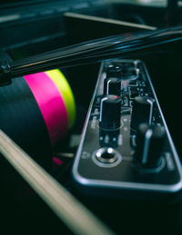 High angle view of cars on table