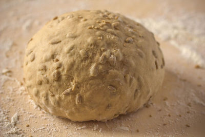 Close-up of bread on table