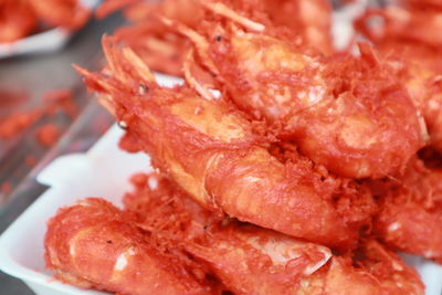 Close-up of meat served in plate