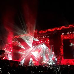 Crowd at music concert at night