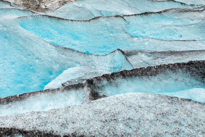 Full frame shot of snow on rock