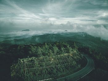 Aerial view of landscape against sky