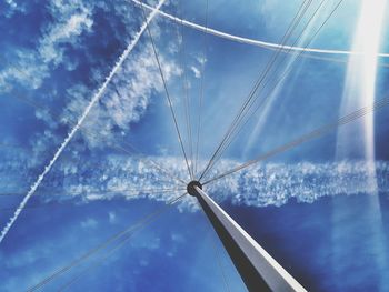 Low angle view of blue sky and clouds