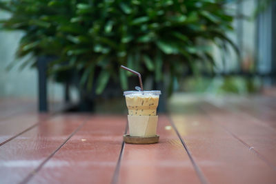 Close-up of drink on table