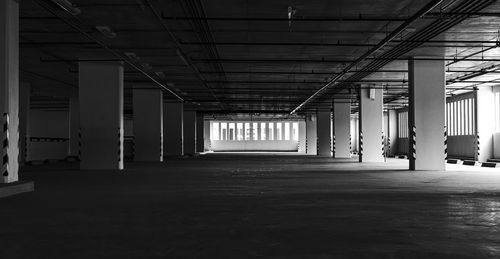 Empty corridor in building