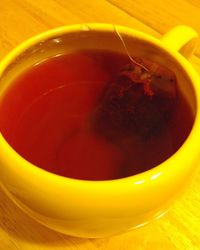 Close-up of tea cup on table