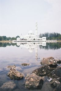 Reflection of buildings in water