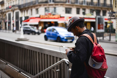 Man standing in city