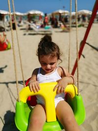 Portrait of girl playing