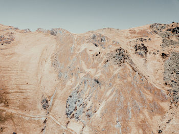 Scenic view of desert against clear sky