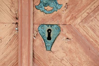 Full frame shot of old wooden door