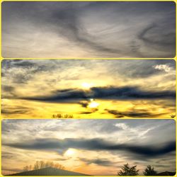 Scenic view of landscape against cloudy sky