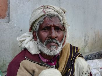Portrait of man with ice cream