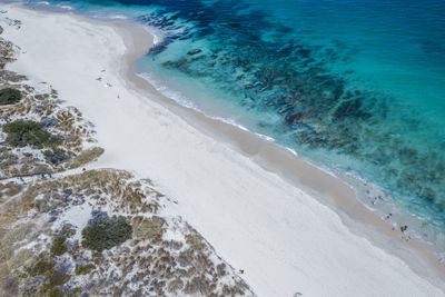 High angle view of beach