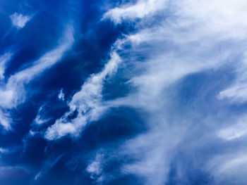 Low angle view of clouds in sky