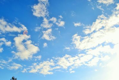 Low angle view of cloudy sky