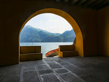 Old porch in mandello del lario