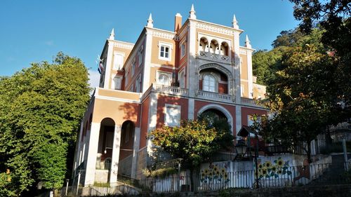 Low angle view of historic building against sky