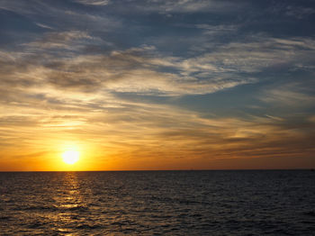 Sea against sky during sunset