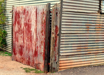 Close-up of abandoned building