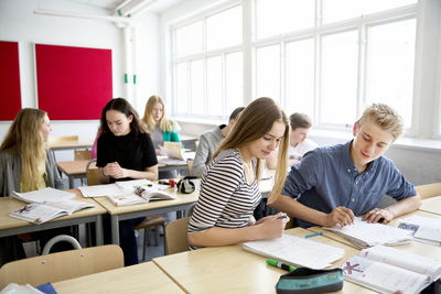 Teenagers in classroom