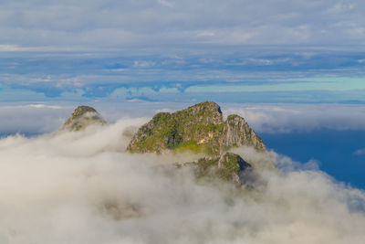 Scenic view of mountains and cloudscape